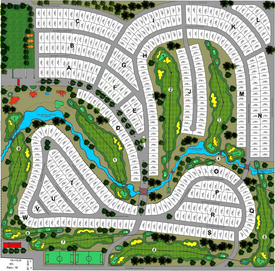 Mapa Remansos del Iné - Country Club & Golf - Barrio Privado en Margarita Belén